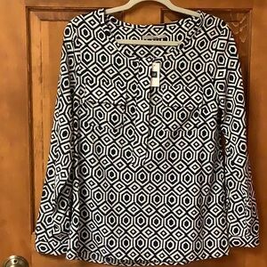 NWT Navy Blue and White GAP Blouse